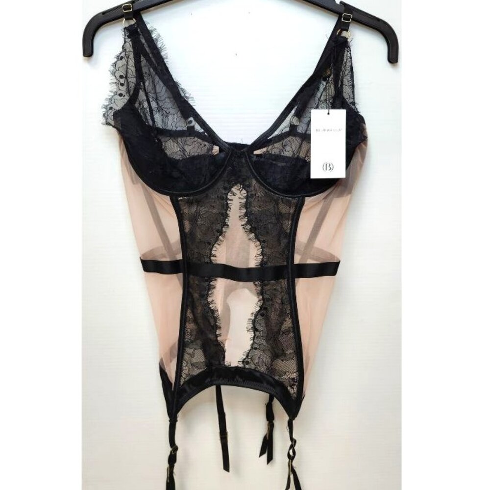 Bluebella Black and Nude Lace basque